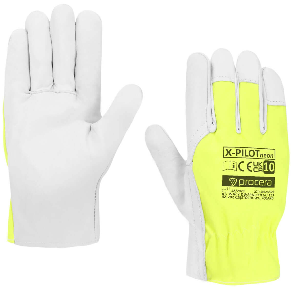 Arbetshandskar X-PILOT NEON Förstärkt getläder