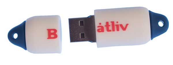USB 2.0 Eget design, blød PVC