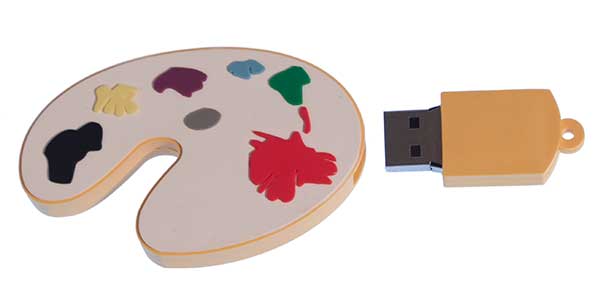 USB 2.0 Eget design, blød PVC