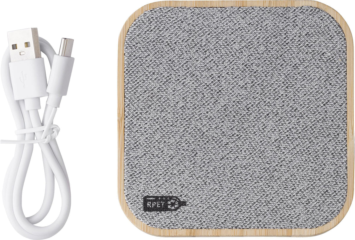 Wireless charger Moses | Bamboo | rPET | 15W