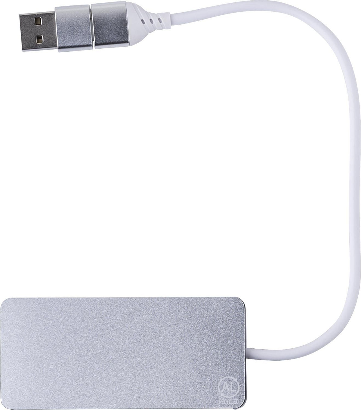 USB hub in recycled aluminium Layton