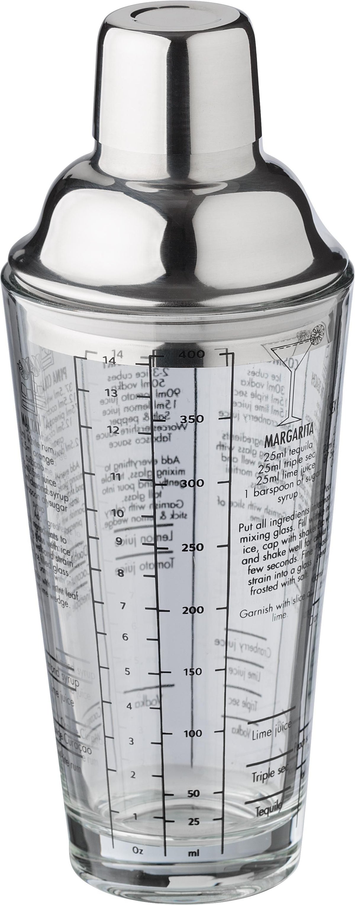 Cocktailshaker i glas, 400 ml, Adela
