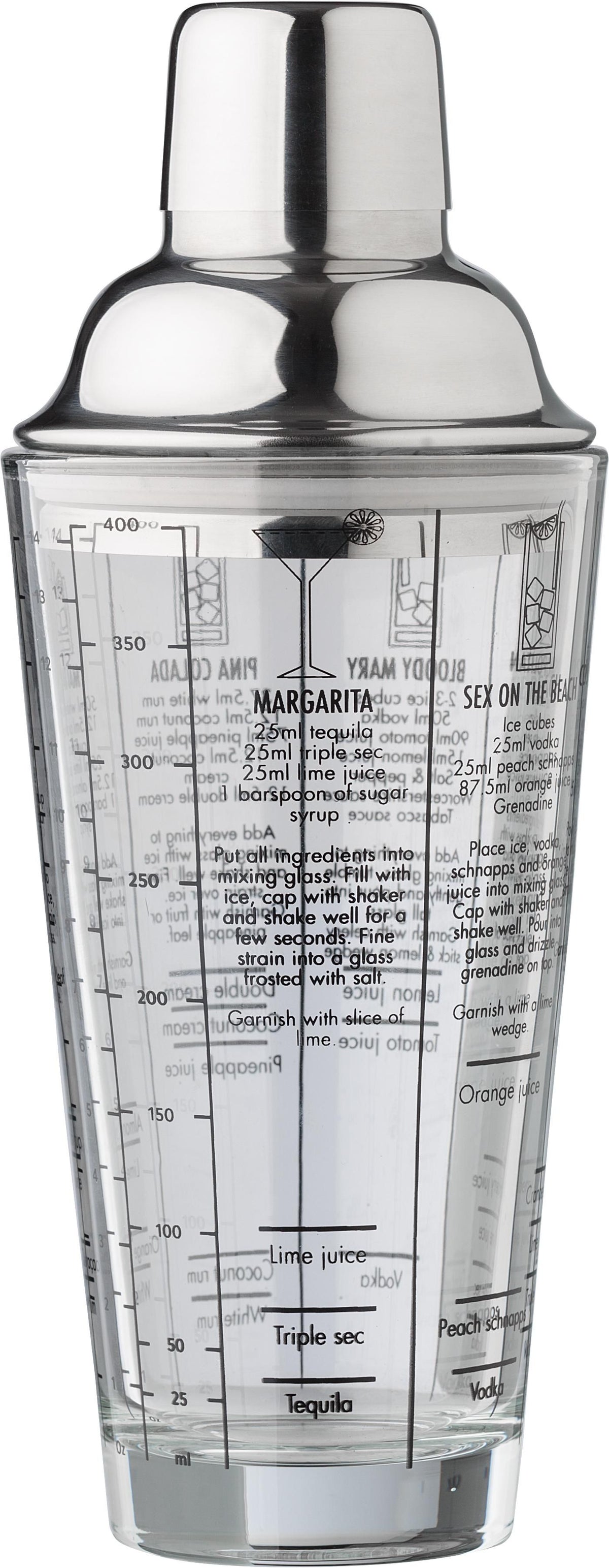 Cocktailshaker i glas, 400 ml, Adela