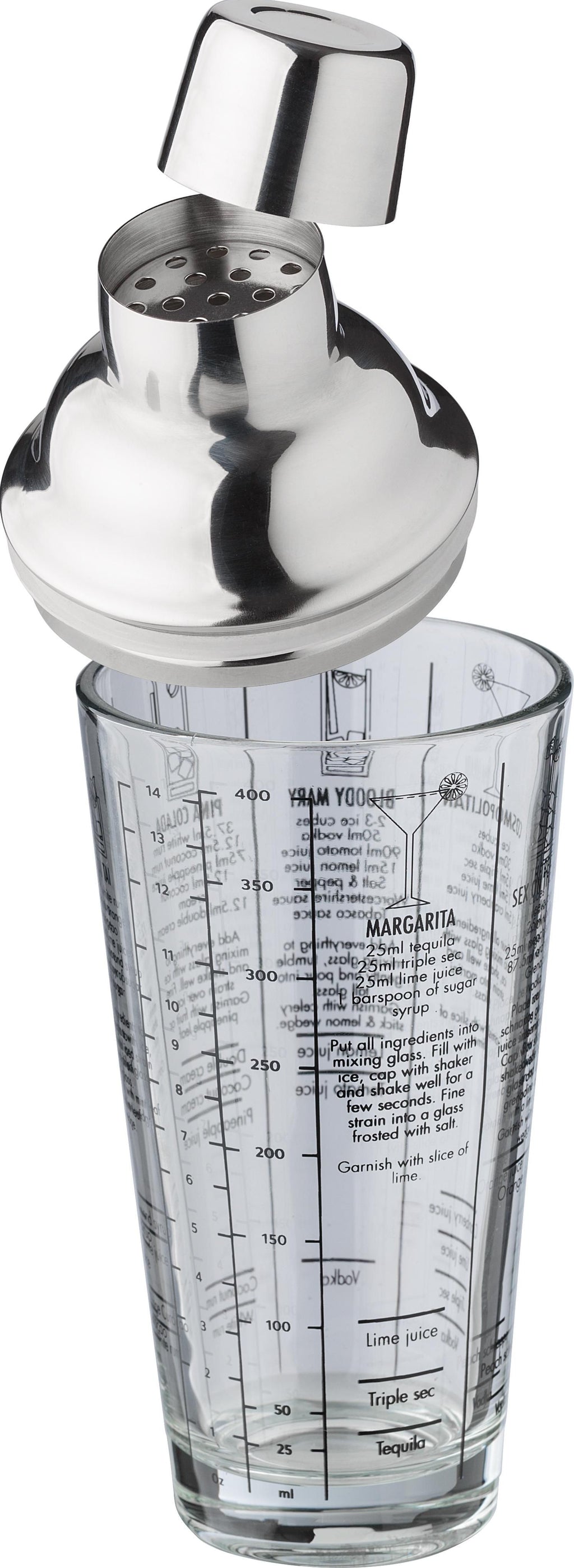 Glass cocktail shaker, 400 ml, Adela