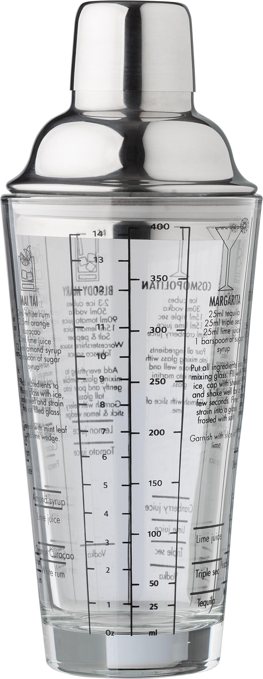 Glass cocktail shaker, 400 ml, Adela