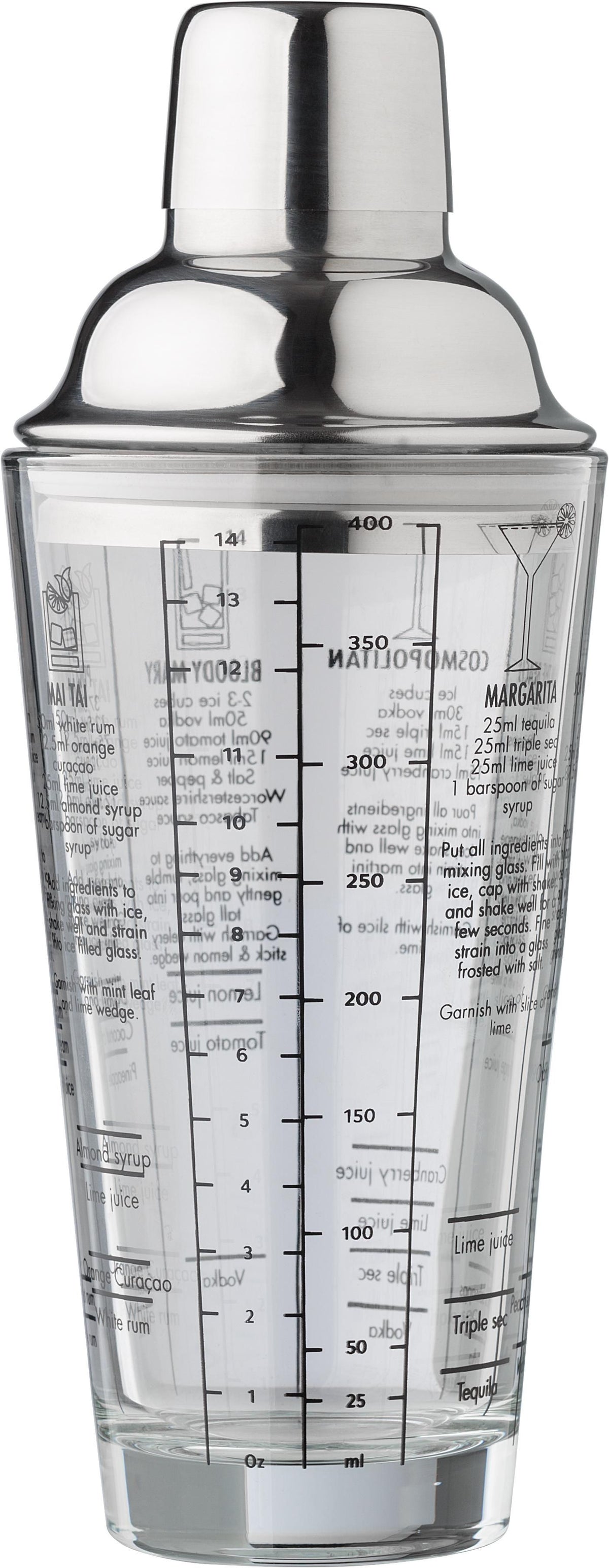 Glass cocktail shaker, 400 ml, Adela