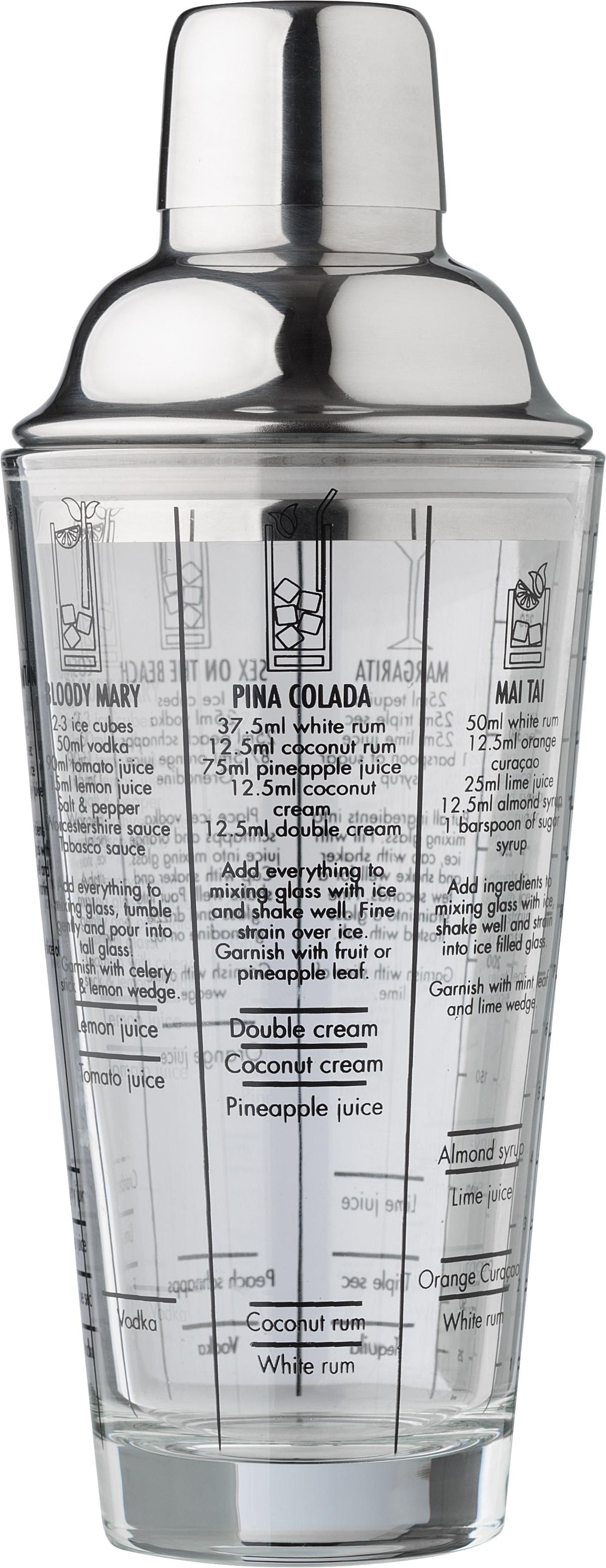 Glass cocktail shaker, 400 ml, Adela