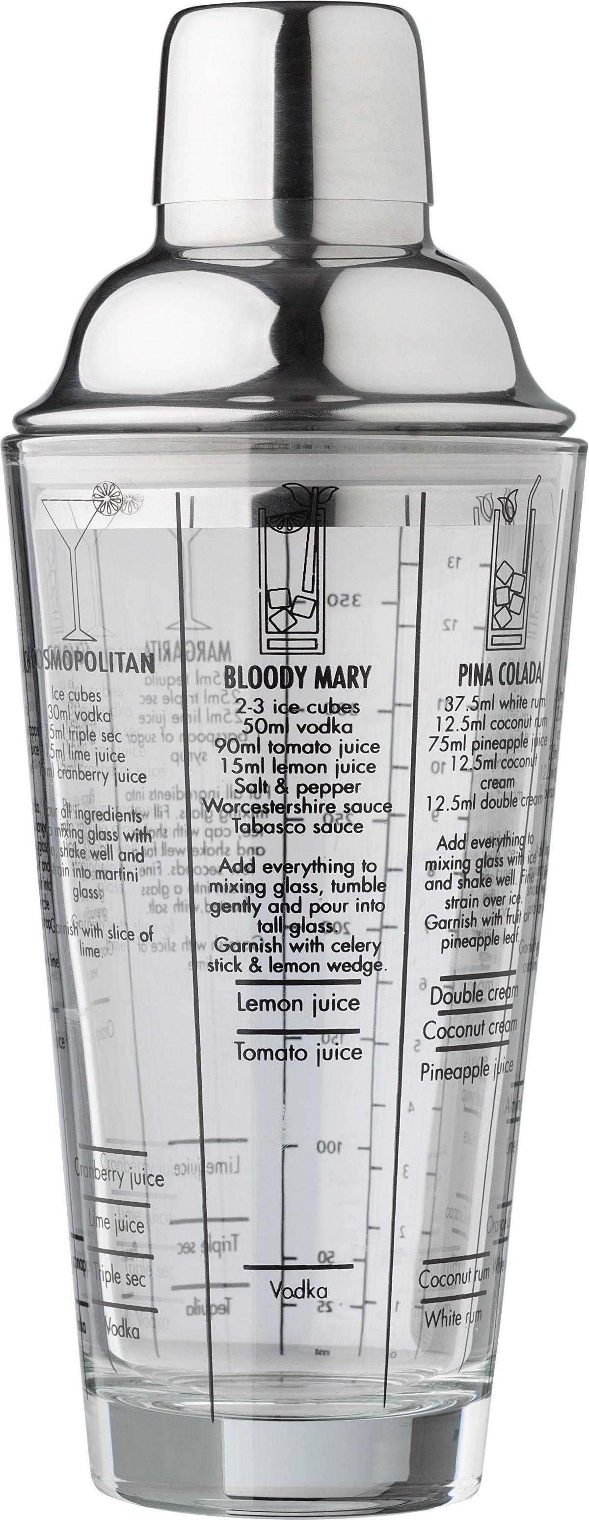 Glass cocktail shaker, 400 ml, Adela