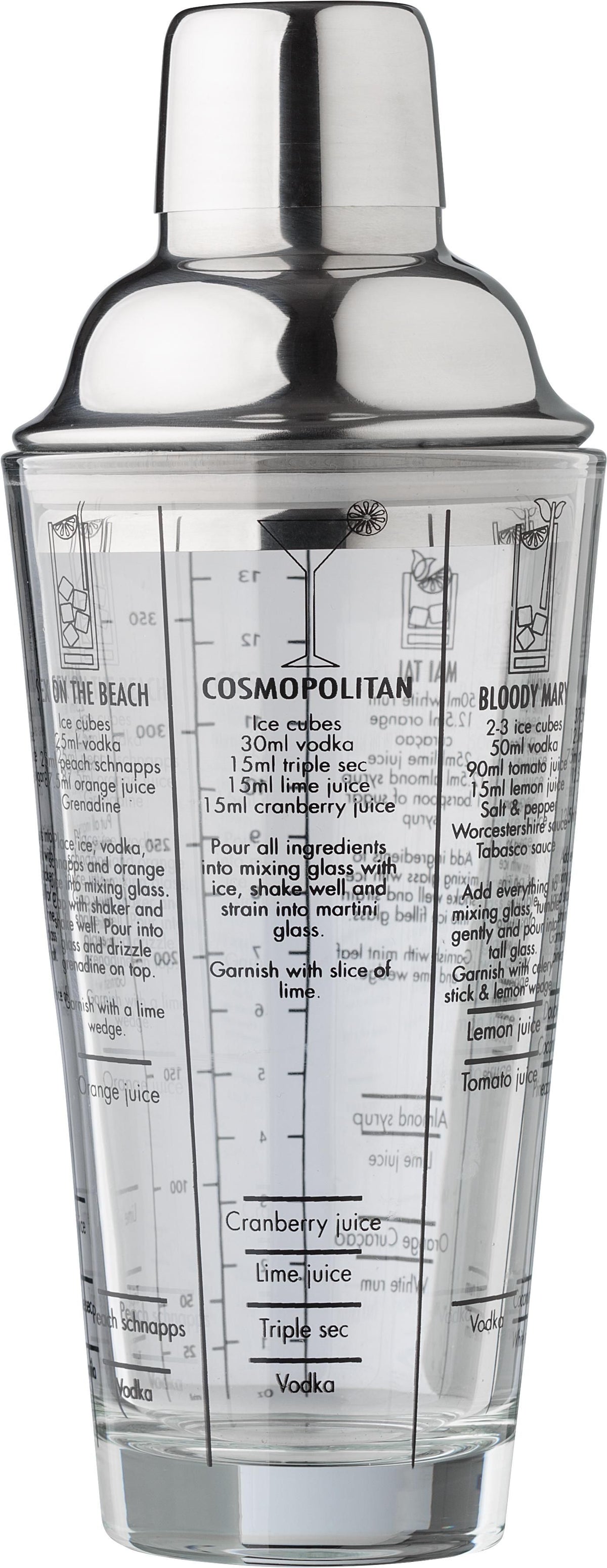 Glass cocktail shaker, 400 ml, Adela