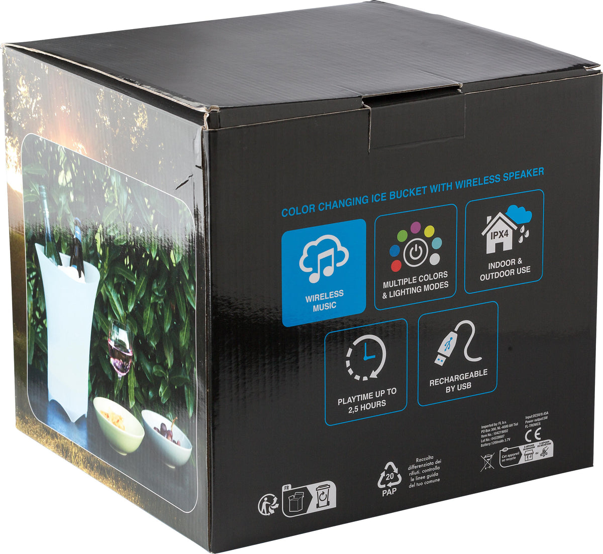 Ice bucket with speaker Annabel | Plastic | 5 W | Wireless