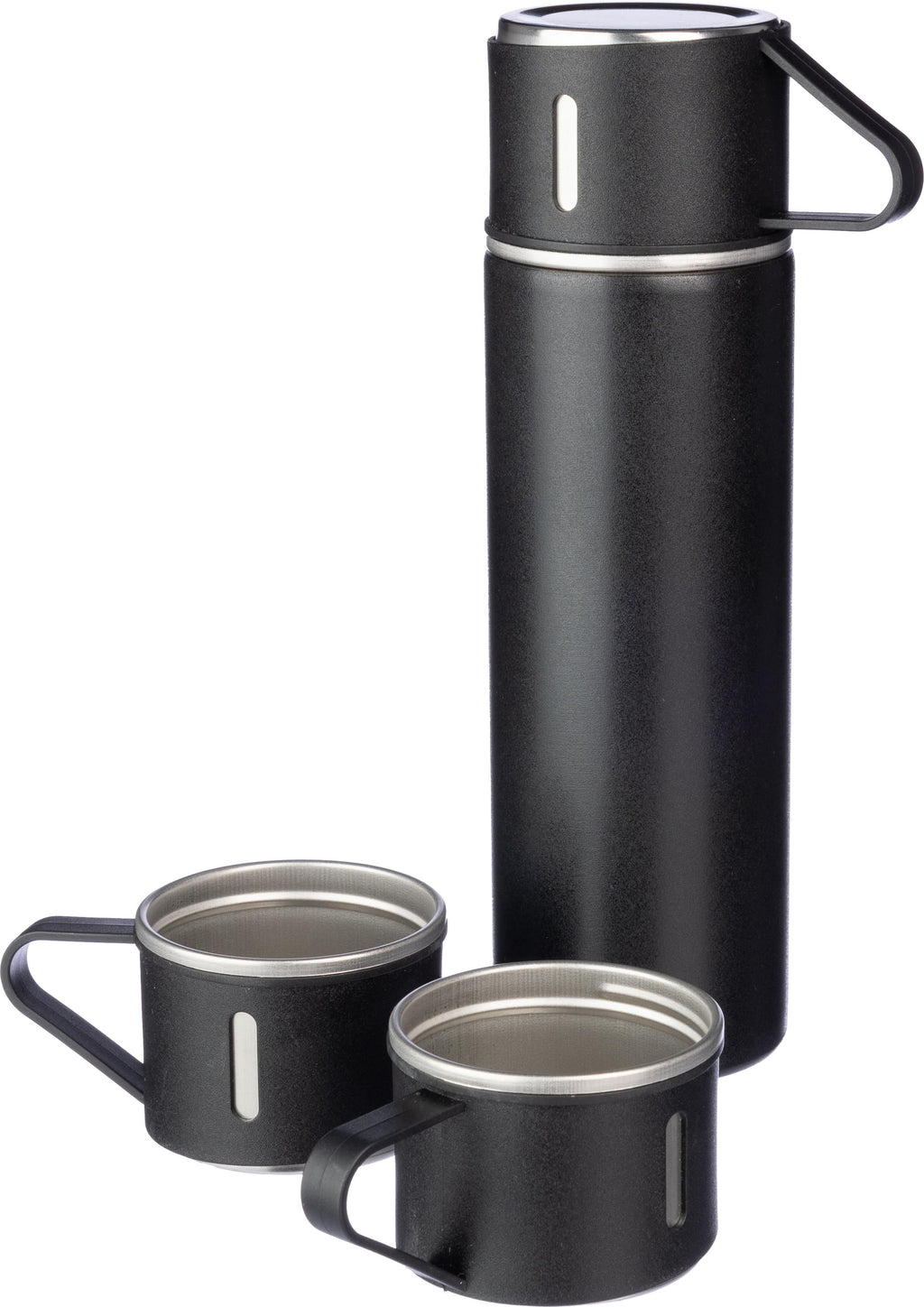 Termosflask-set | Rostfritt stål | 420 ml + 2 muggar