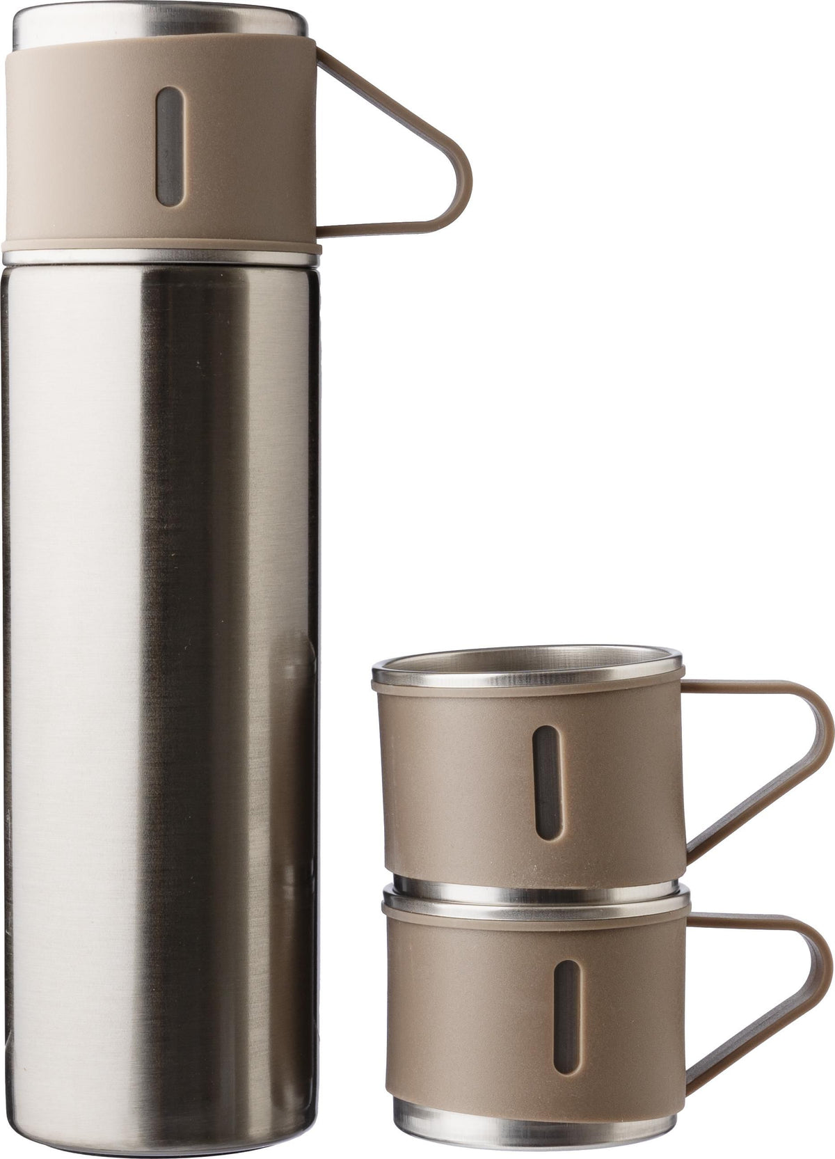 Termosflaskesett | Rustfritt stål | 420 ml + 2 kopper