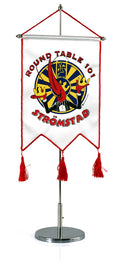 Table banner in double silk (with tassels)