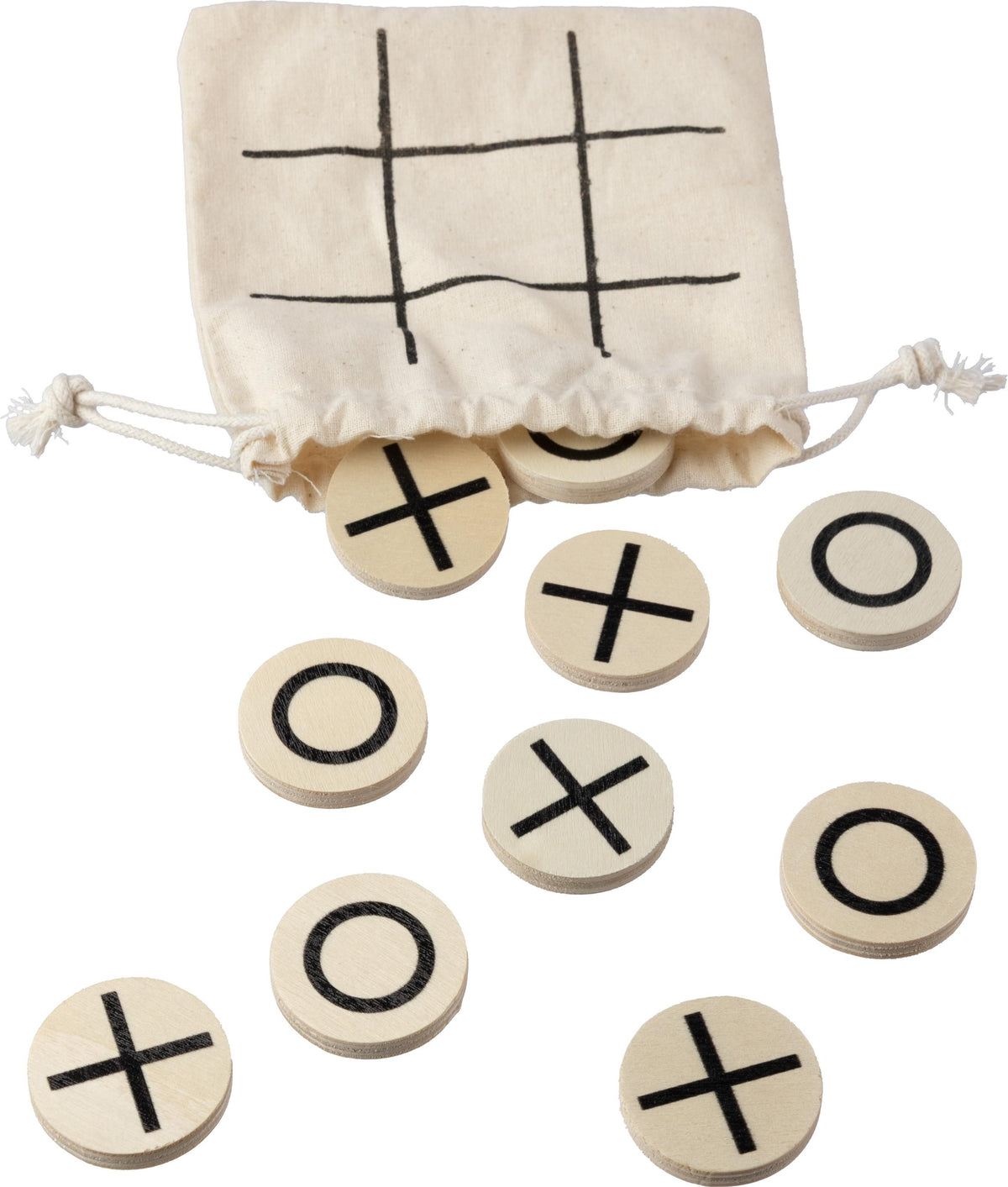 Tic Tac Toe | Trä | Bomullspåse
