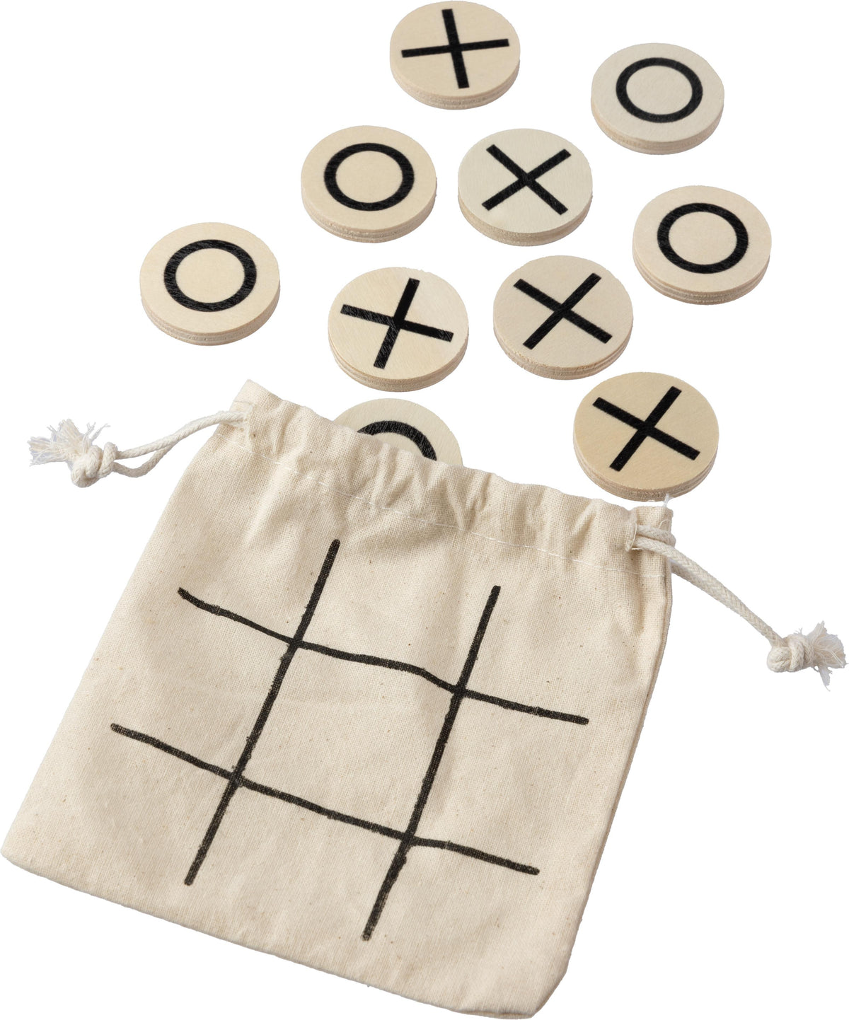 Tic Tac Toe | Trä | Bomullspåse