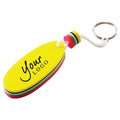 Floating key ring, oval shape