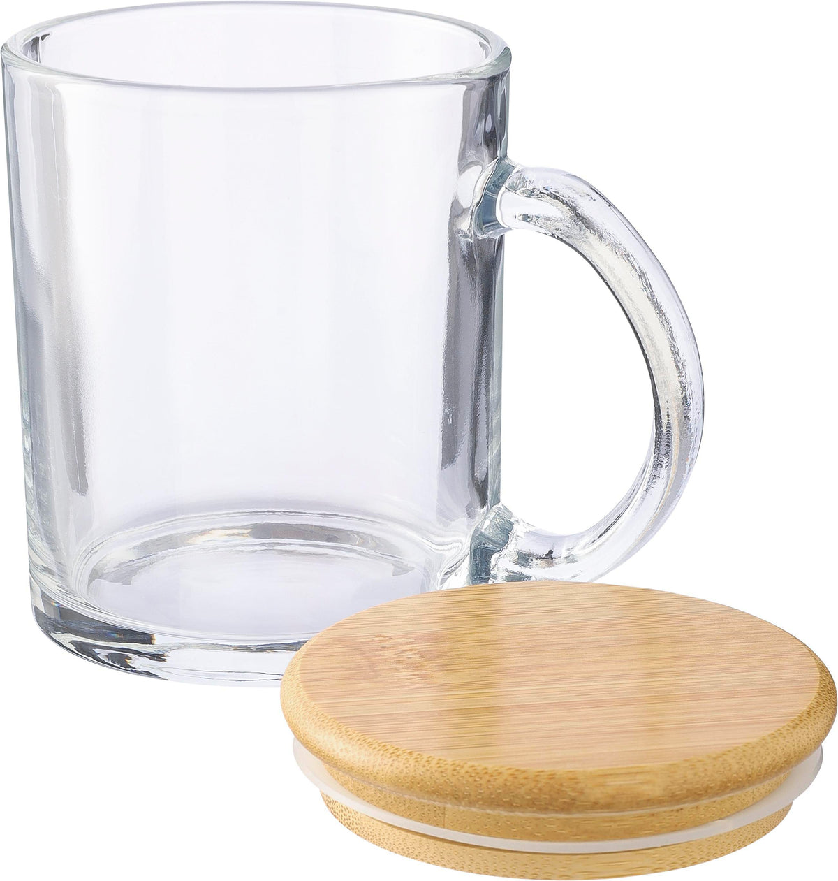 Drikkekrus Ashley | Genanvendt glas | Låg af bambus | 300 ml