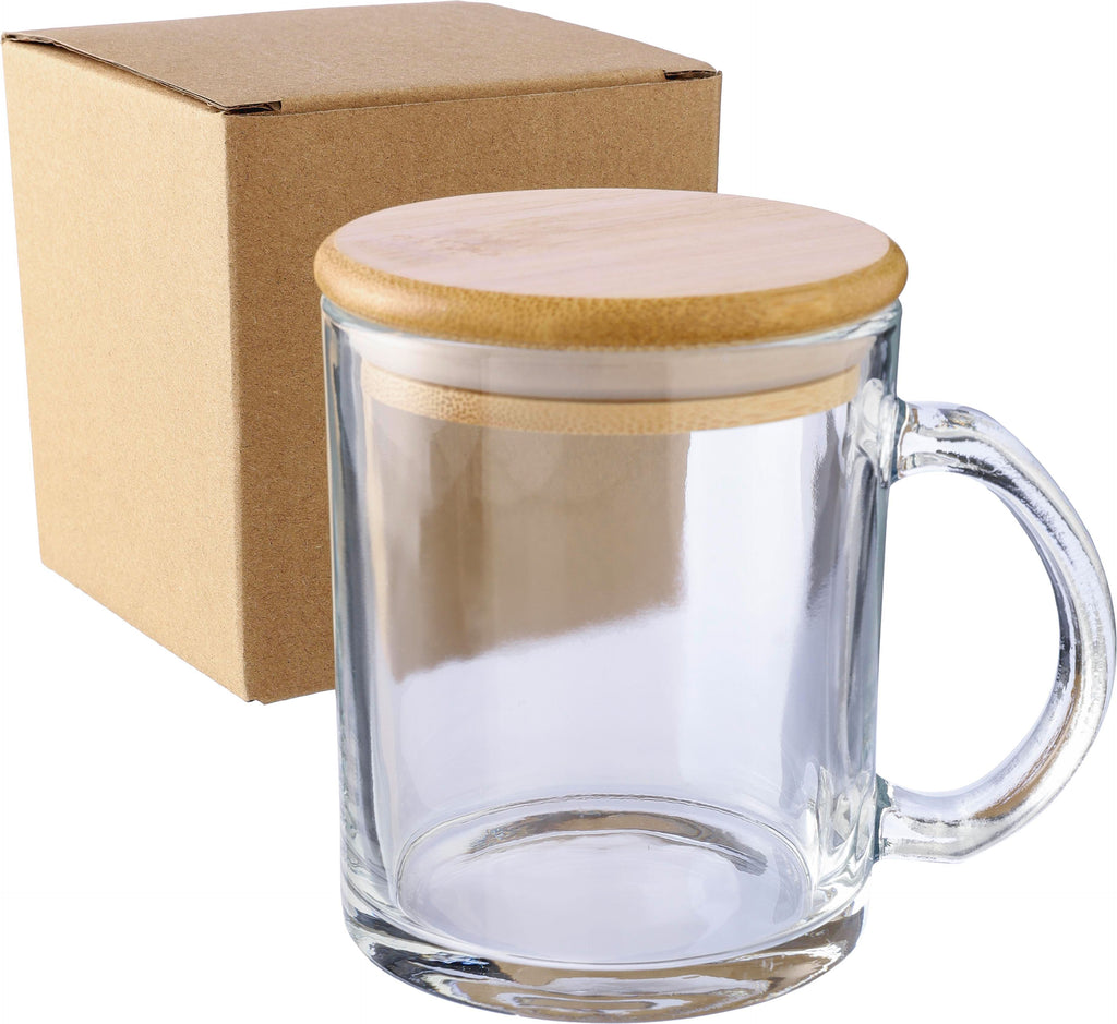 Drikkekrus Ashley | Genanvendt glas | Låg af bambus | 300 ml