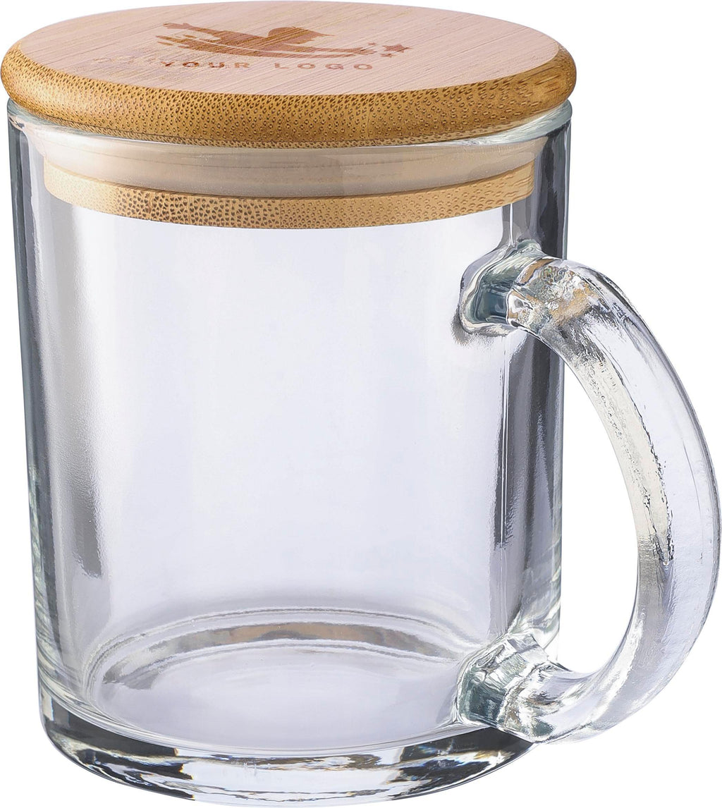Drikkekrus Ashley | Genanvendt glas | Låg af bambus | 300 ml