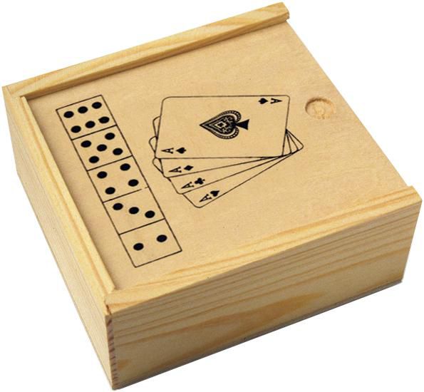 Spelset med kortlek och tärningar, Myriam