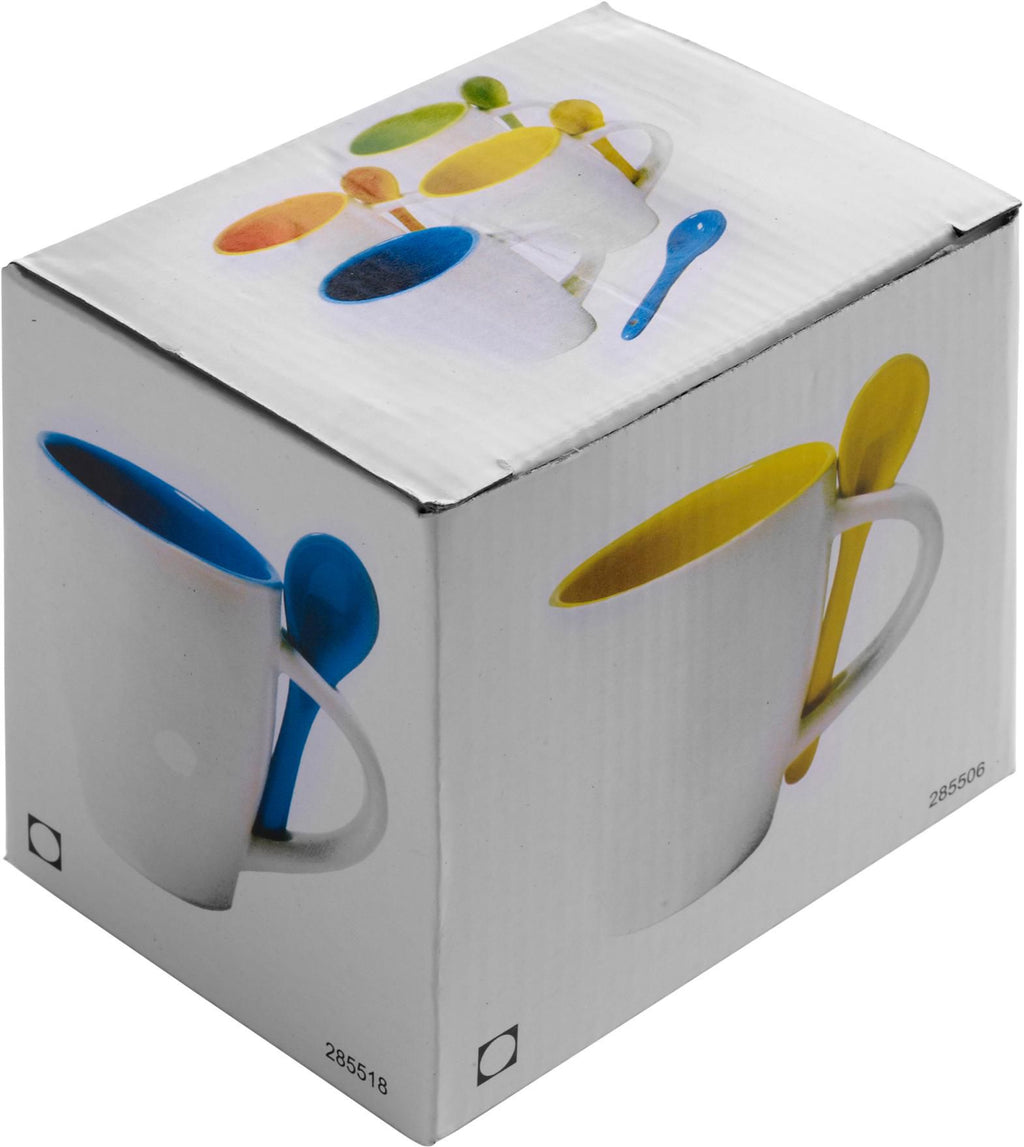 Mug with spoon, ceramic (300 ml), Eduardo
