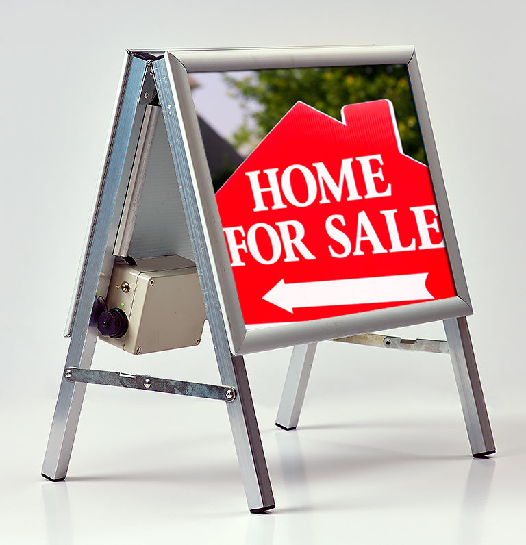 Gatupratare Poster sign Alu stand LED A3