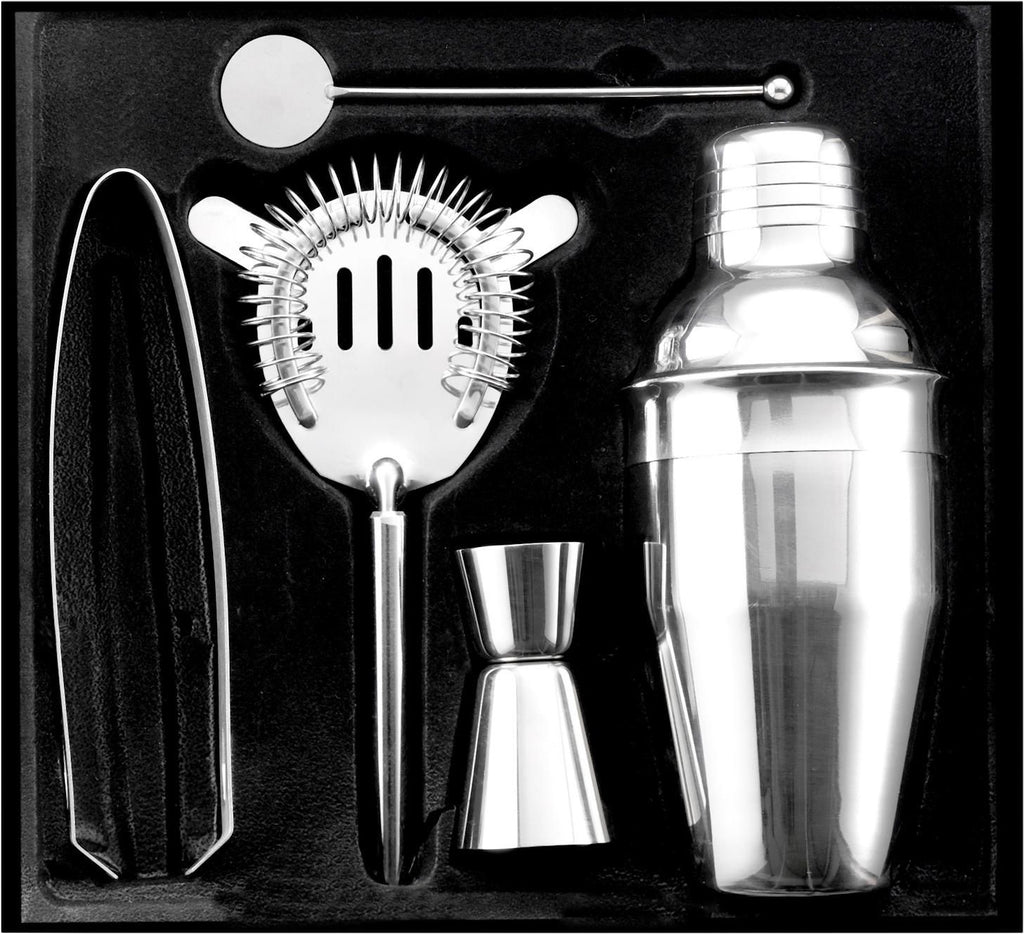 Cocktail set i presentförpackning, i rostfritt stål, Natalina