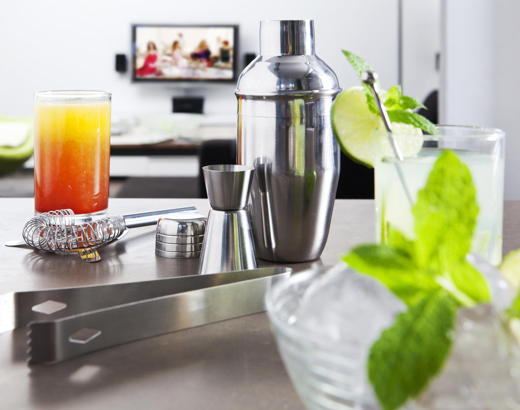 Cocktail set i presentförpackning, i rostfritt stål, Natalina