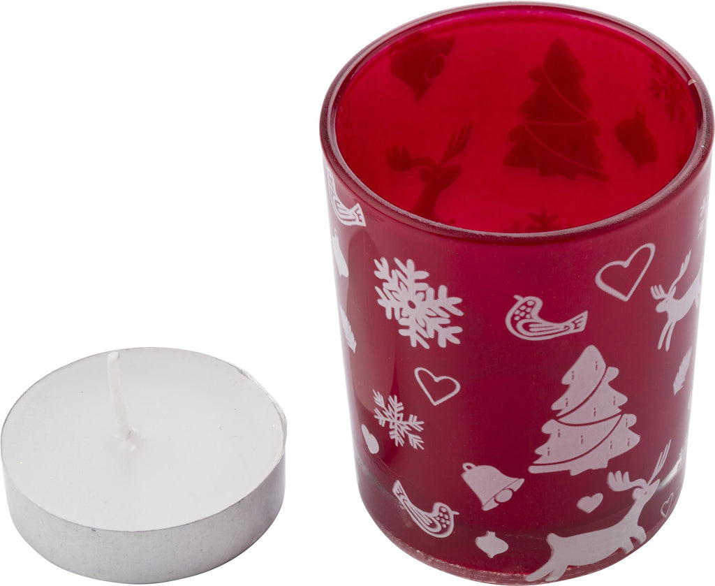 Ljushållare, i glas, med julmotiv, Kirsten