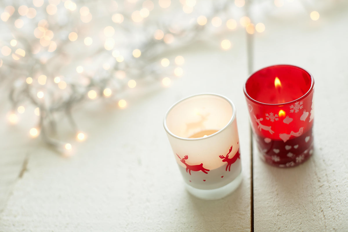 Ljushållare, i glas, med julmotiv, Kirsten
