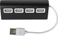 USB-hub i aluminium med 4 portar Leo