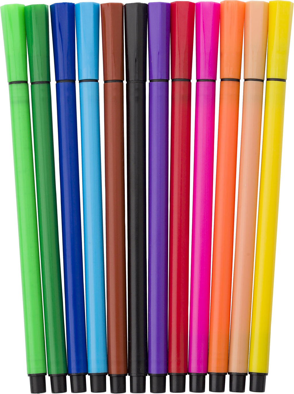 Penne, 12 vandbaserede fiberpenne Evan