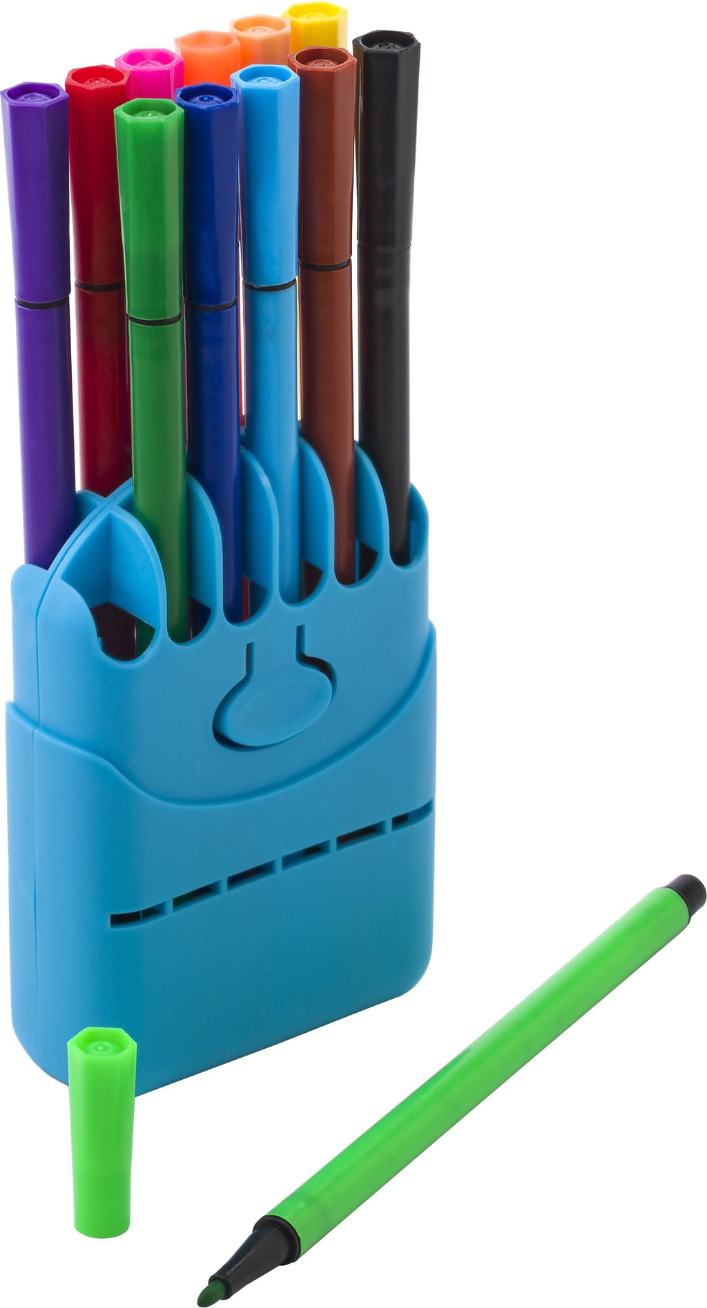 Penne, 12 vandbaserede fiberpenne Evan