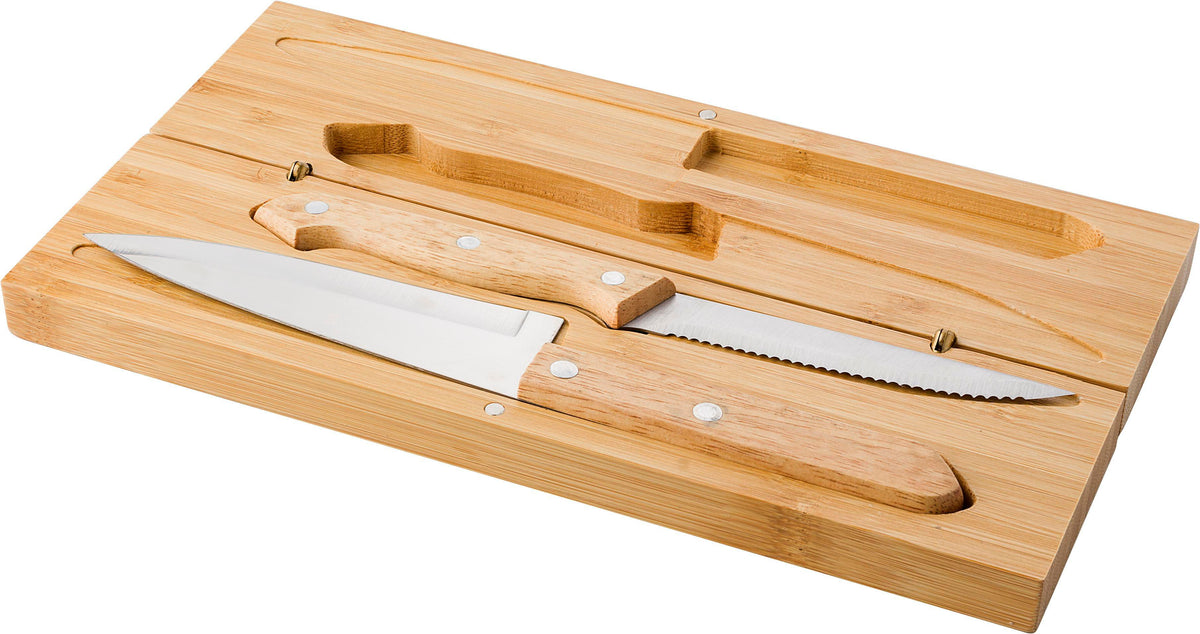 Knife set Tony | Bamboo | 2 pcs | Magnetic box