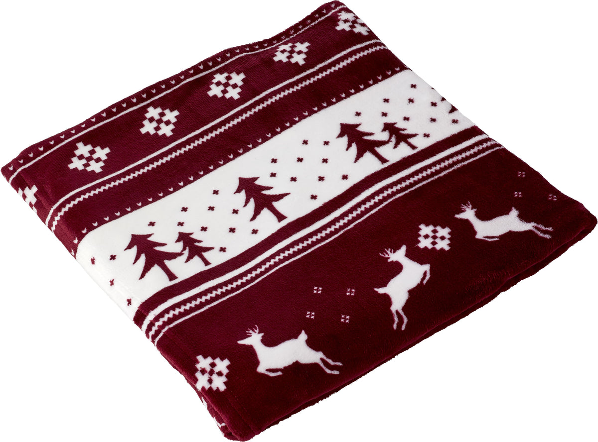 Fleecepledd Flannell med vintermotiv (260 g/m²) Michelle