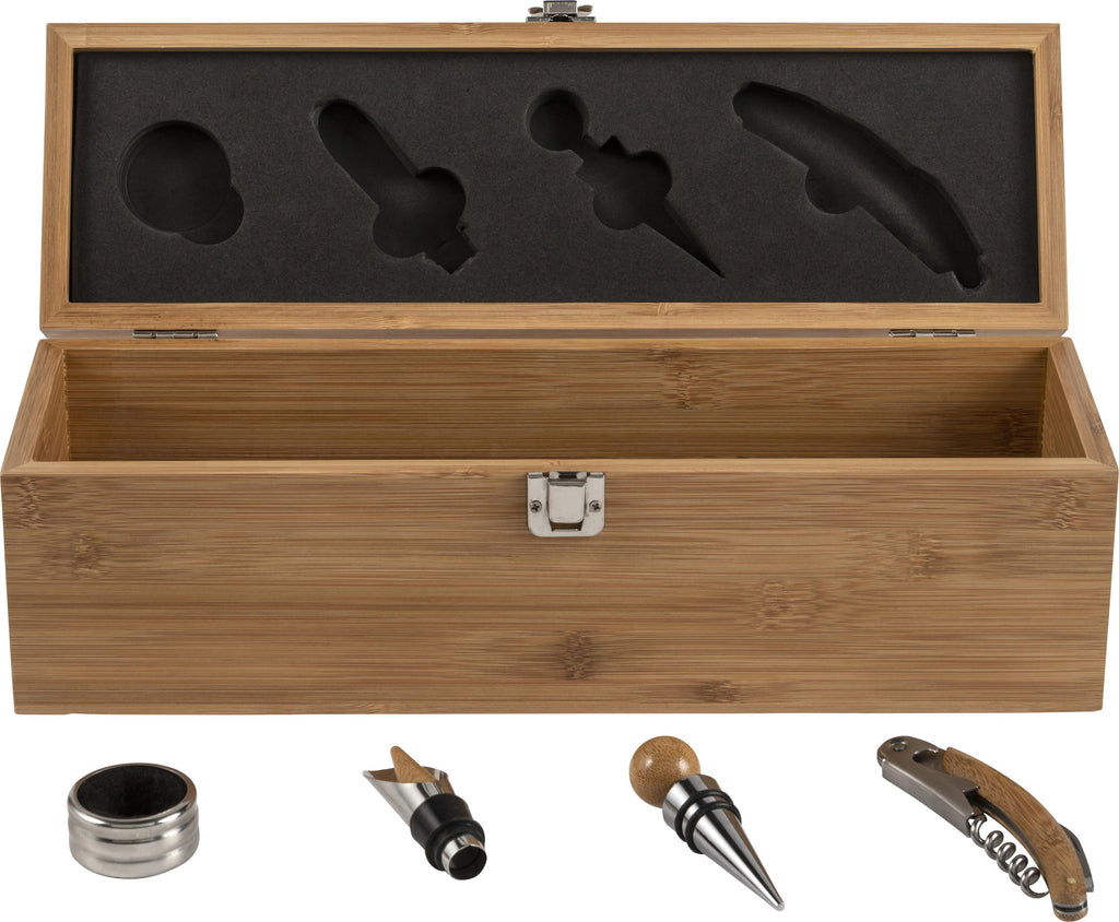 Wine set Gareth | Bamboo | 4 items