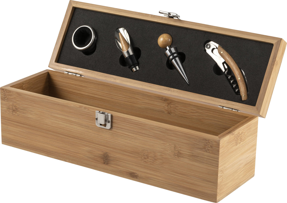 Wine set Gareth | Bamboo | 4 items