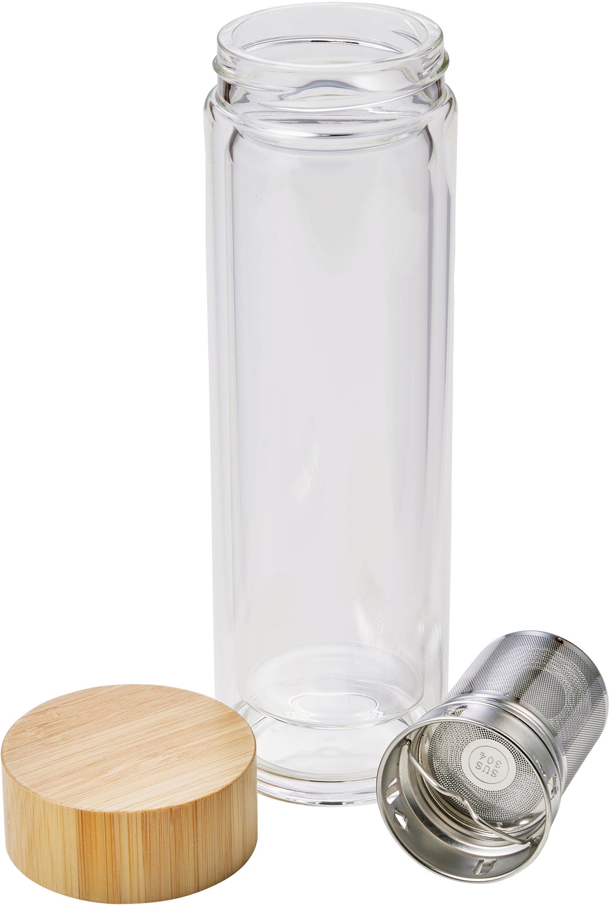 Juomapullo Vicente | Lasi | Bambukansi | 420 ml