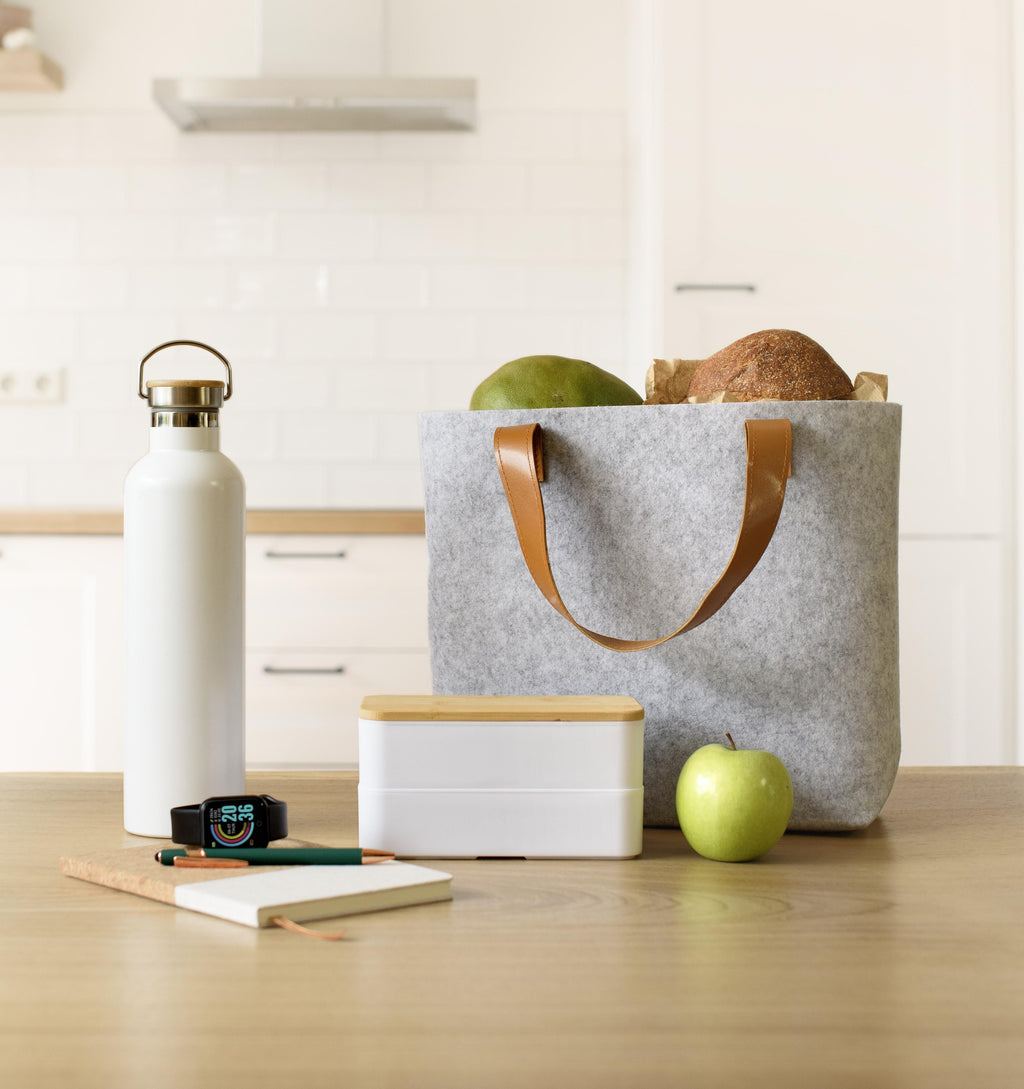 Shopping bag Hunter | Recycled felt | Long handles