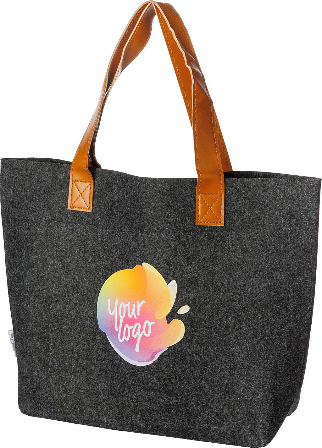 Shopping bag Hunter | Recycled felt | Long handles