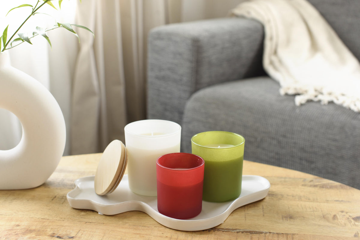 Lys Josiah | Glas med bambuslåg | Sojavoks | 280 g