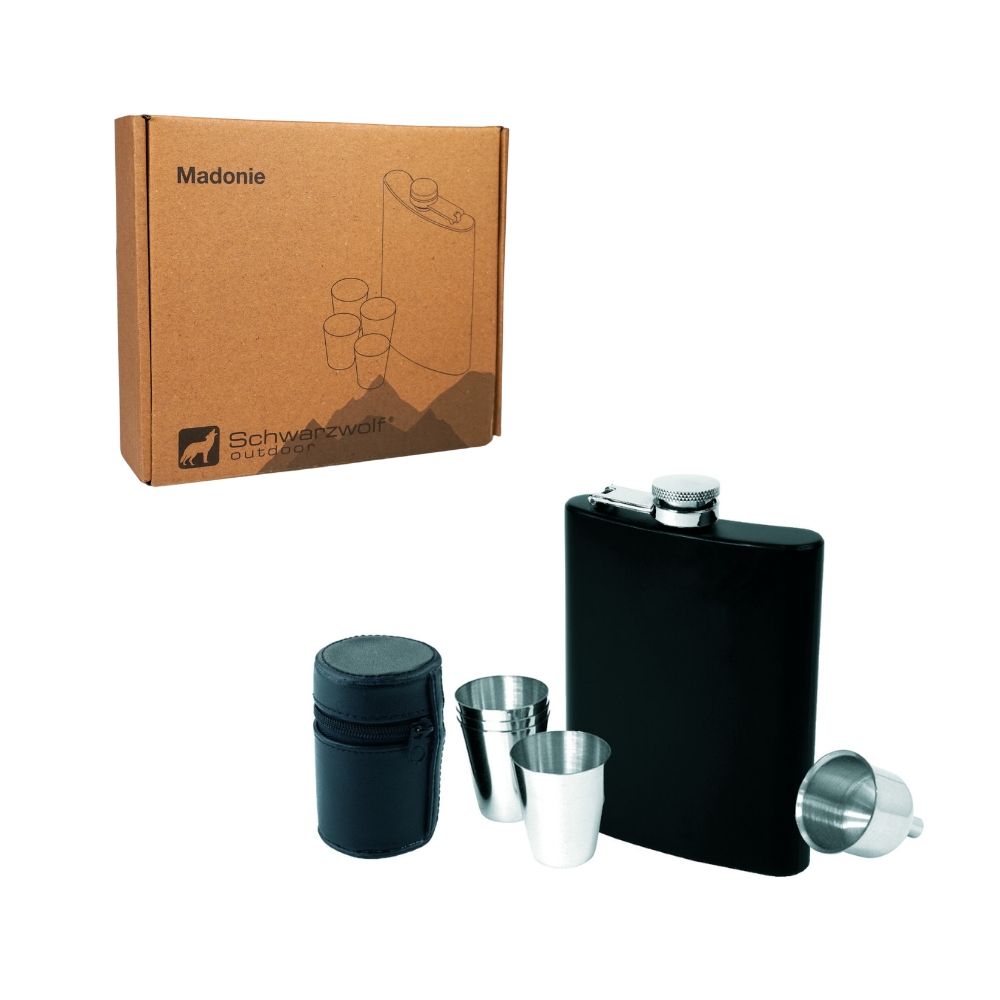 Hip flask set Schwarzwolf MADONIE