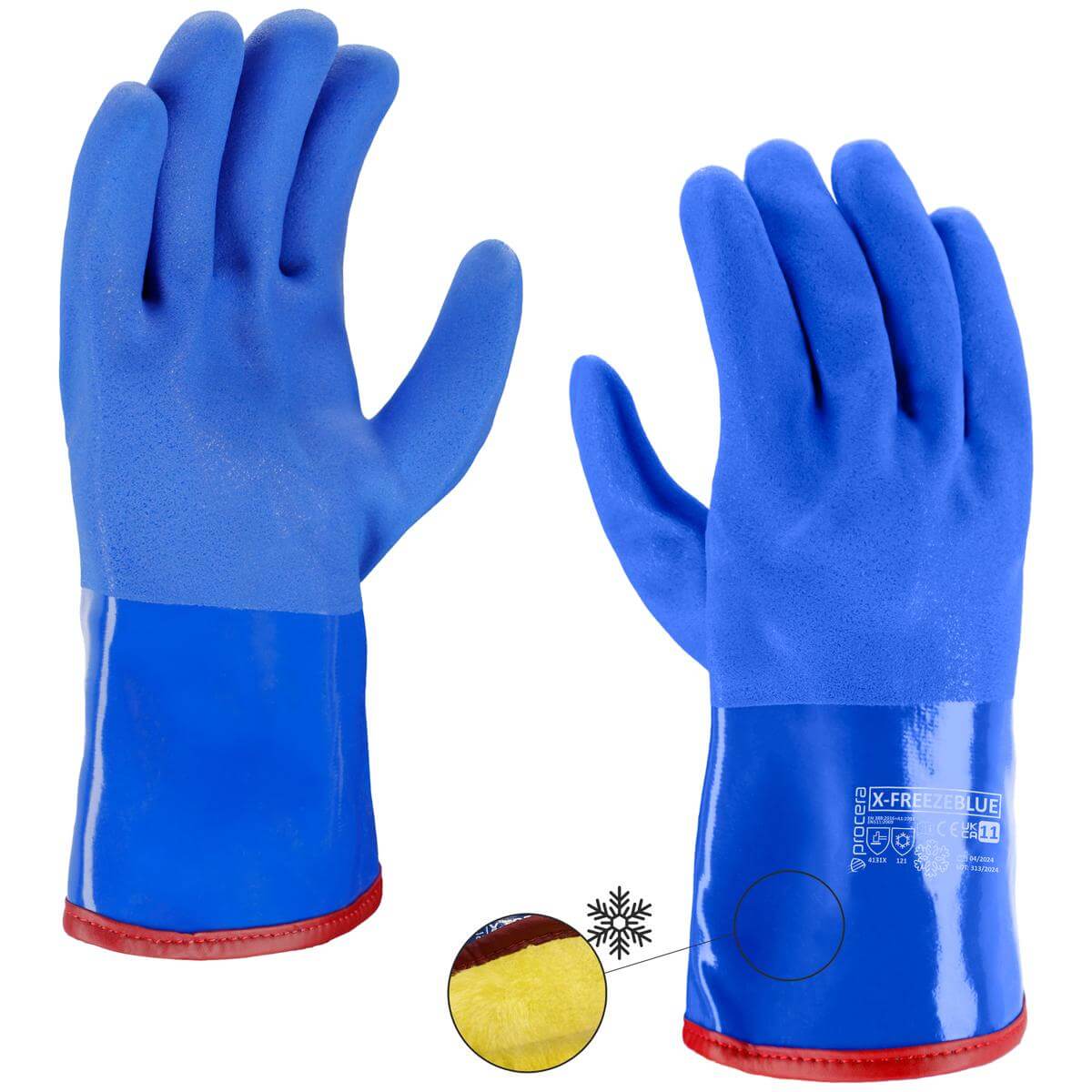 Handskar GUMOWE Vadderade X-FREEZEblå ROZM. 11