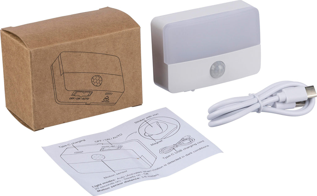 Sensor light, rechargeable, recycled ABS, Ari