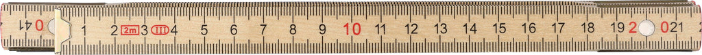 Ruler, in birch wood, folding, Ezio