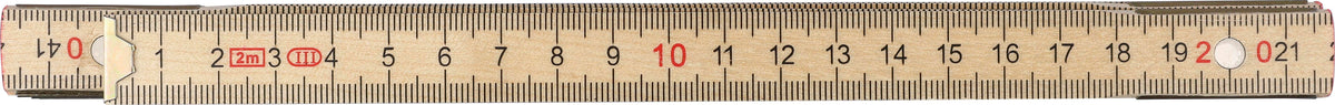 Ruler, in birch wood, folding, Ezio