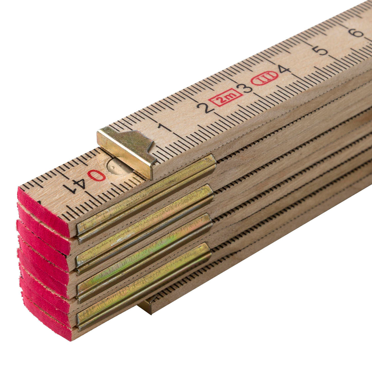 Ruler, in birch wood, folding, Ezio