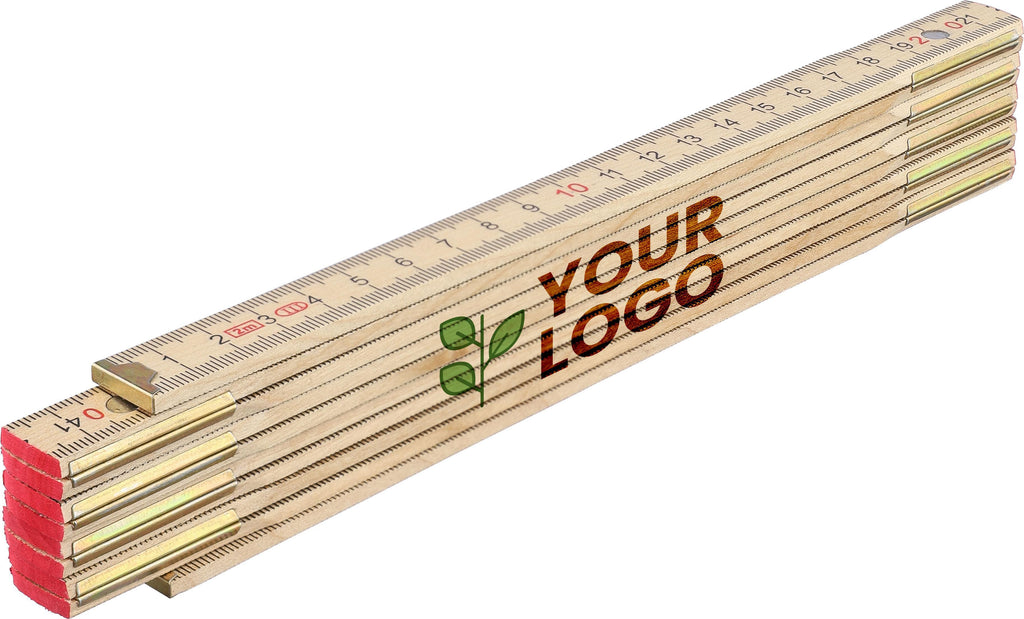 Ruler, in birch wood, folding, Ezio