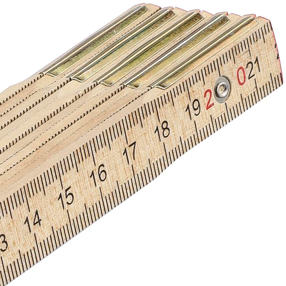 Ruler, in birch wood, folding, Ezio