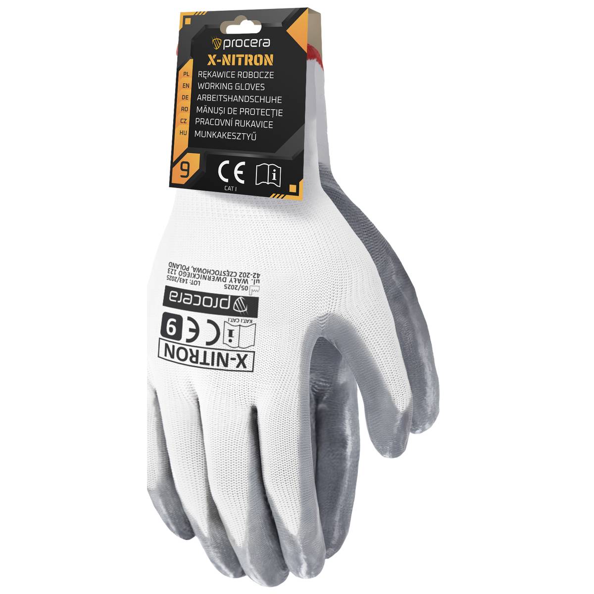 Skyddshandskar X-NITRON Nitrilbelagda med krok
